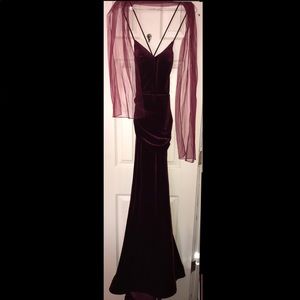 Red cross back dress